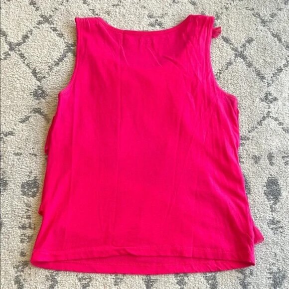LOFT Fuchsia Layered Ruffle Top - Picture 3 of 3